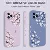 Good Luck Flower Phone Case For iPhone 17 Air 16 16e Pro Max Plus Mini Liquid Silicone Soft Cover
