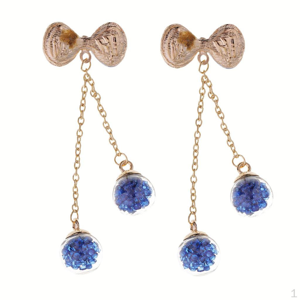 

1 Pair Tassel Bow Charm Rhinestone Buttons Vintage Flatback Sewing Scrapbooking Craft королівський синій колір