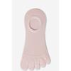Women's Spring and Summer Thin Mesh Boat Socks, Antibacterial and Anti-infection Five-finger Socks, Boneless Invisible Cotton Socks