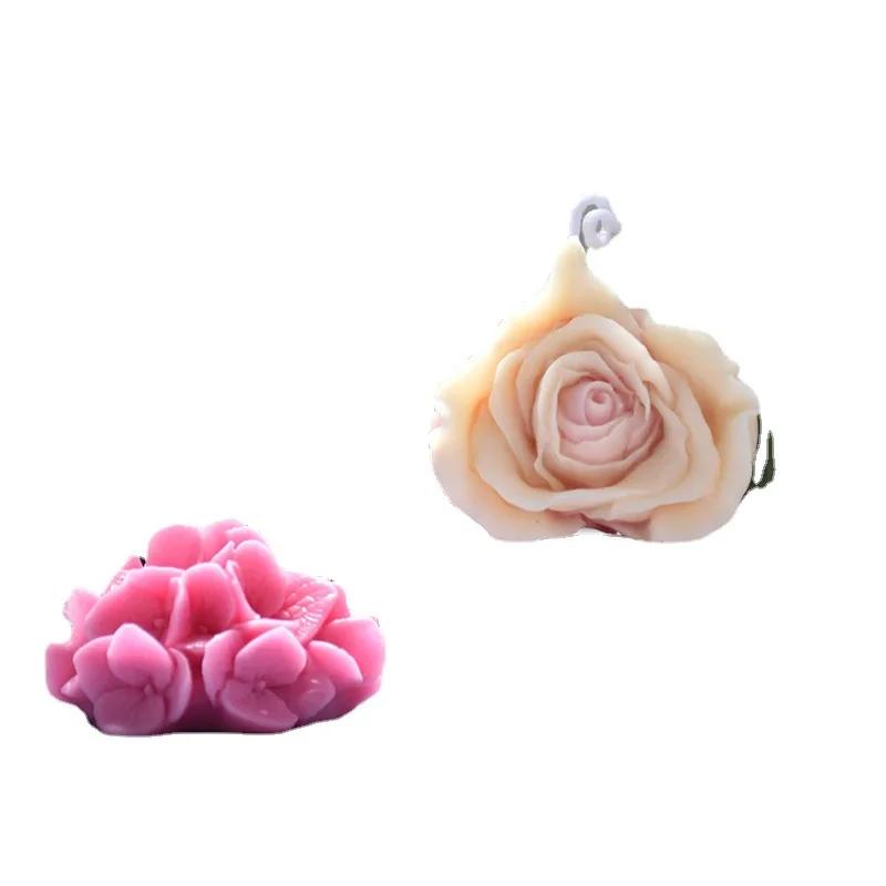 3D Love Rose Silicone Candle Mold Handmade Flower Crafts Resin Plaster Soap Molds for Valentine's Day Decoration Gift