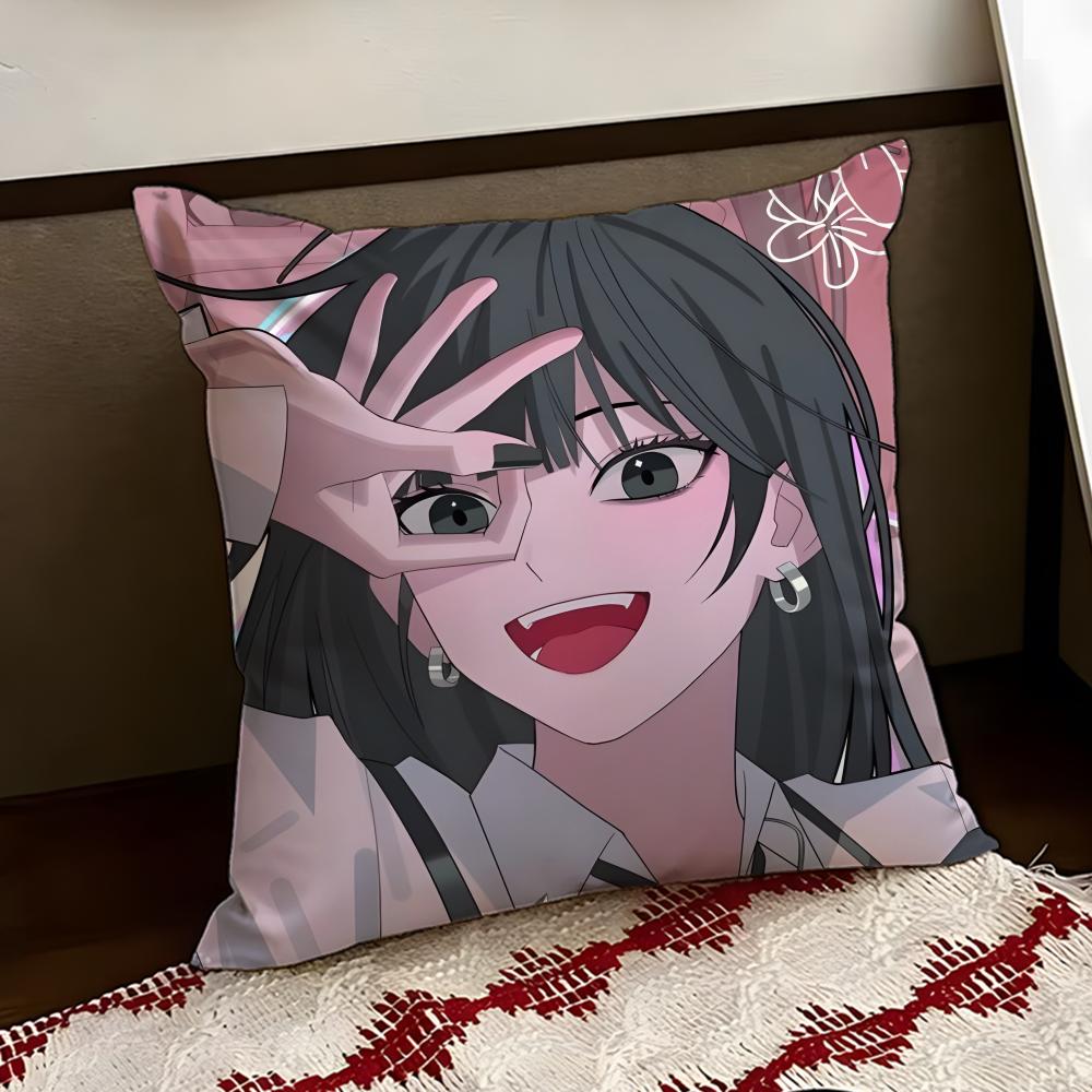 LINK CLICK anime Cushion Cover Reversible Soft Durable Pillow Cover Home  Car MultiScene Use for Daily Comfort