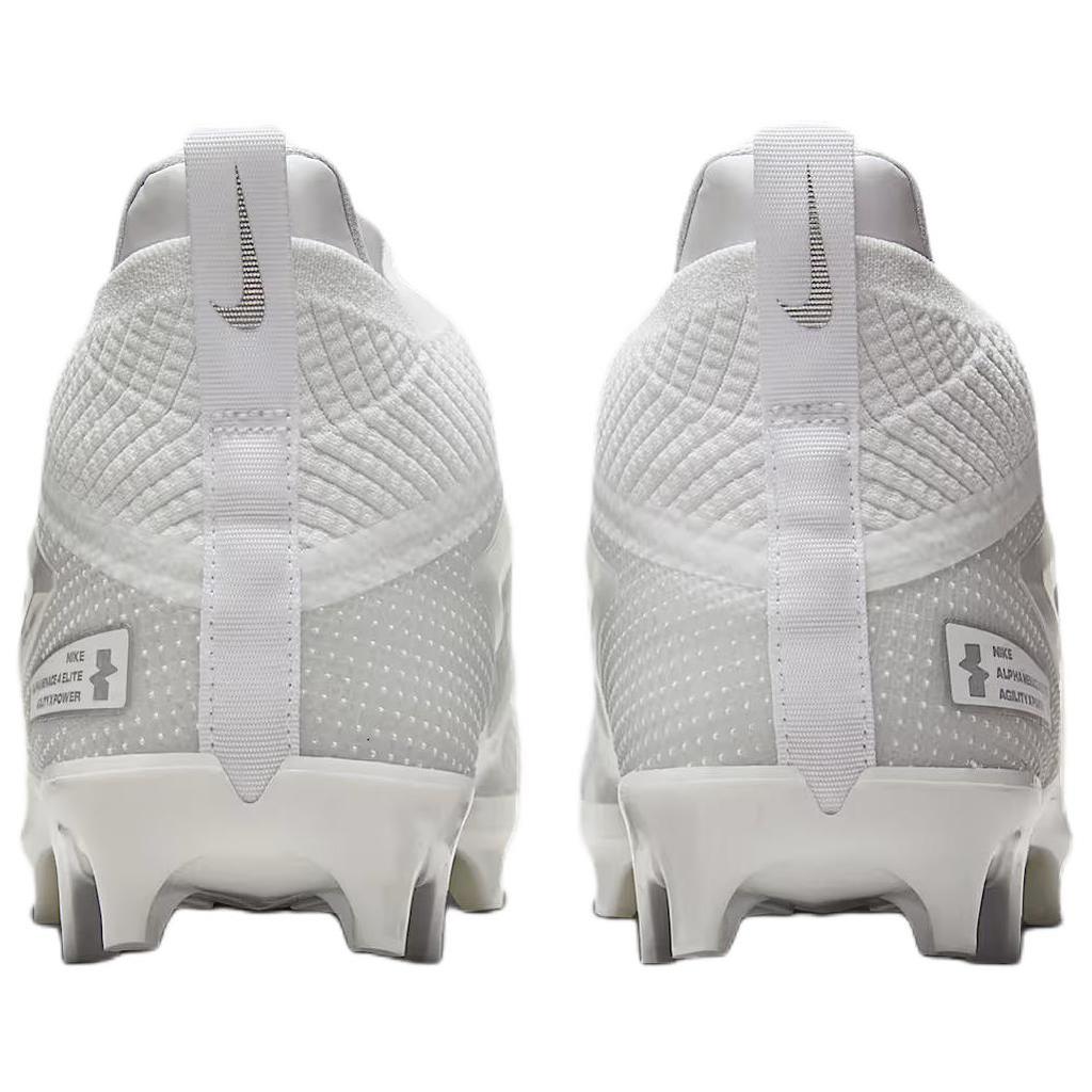 Nike Alpha Menace 4 Elite Bianco/Argento Metallico Tacchetti da Uomo Nero FD7036-101