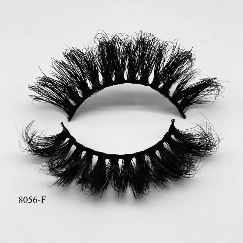 Die neuen 20MM Nerz Russische gekräuselte künstliche Wimpern, Europäische und Amerikanische Wimpern sind dick, gekräuselt und unordentlich, und gebratene Wimpern.