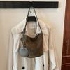 Korean niche ins suede suede surface retro bucket bag versatile shoulder messenger women tote bag