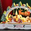 DIY Christmas Village Wood Light Up Desktop Decoration Holiday Village Ornament For Home Decorators Party Planners Event