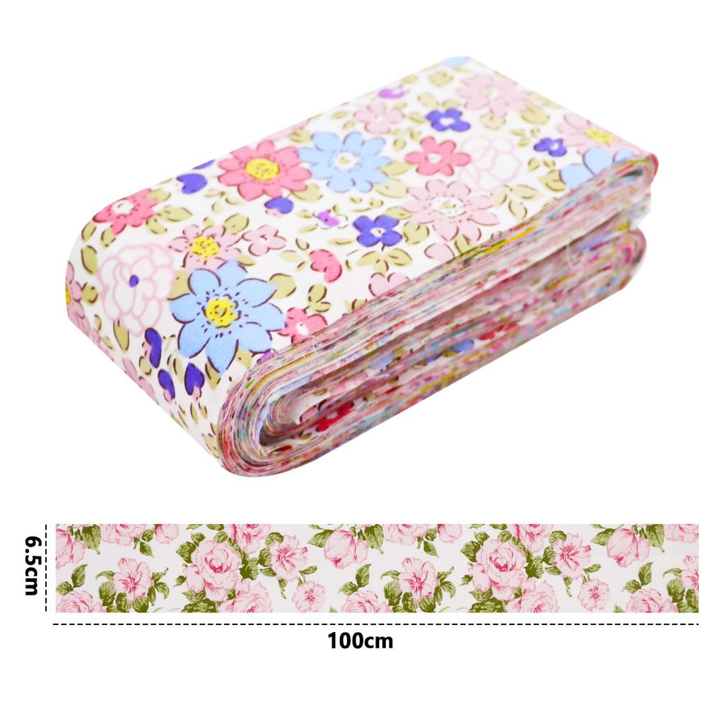 siawadeky Floral Patchwork Fabric Set of Cotton Fabric Long Breathable and Perfect for and Scraps, 20, Rolls, Size, Comfortable, Cutting, Crafts,