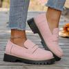 Women's Chunky Platform Loafers,Thick Sole,Round Toe,Casual Women Shoes