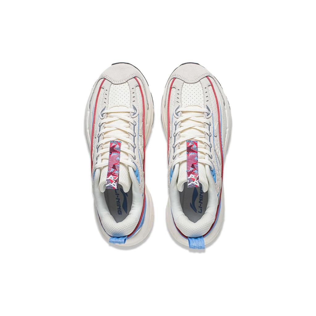 Li Ning Yixing Lite Casual Versatile Shock Absorbing Non-Slip Wear-Resistant Low-Top Sneakers Women sneakers White Blue AGCT504-1