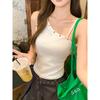 Good-looking Diagonal Neck Off-the-shoulder Irregular Sling Vest Women's Summer New Willow Nails Niche Design Top