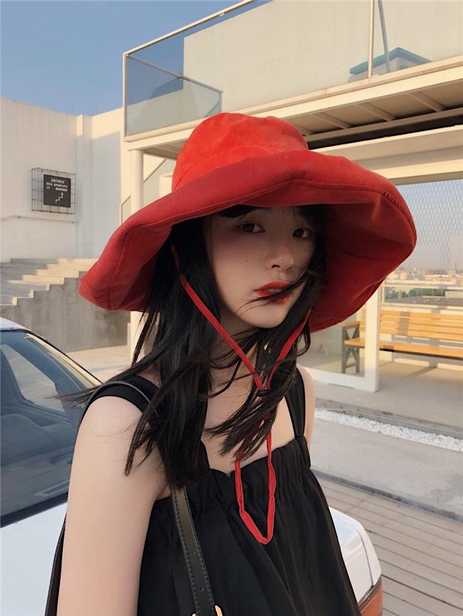 Japanese Style Wide Brim UV Sun Visor Hat for Women - Spring, Summer, Autumn Casual Bucket Hat