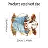 Whimsical Cow with Metal Bucket Toilet and Wall Sticker Set Waterproof Self-Adhesive Removable Decal for Bathroom WC Decoration