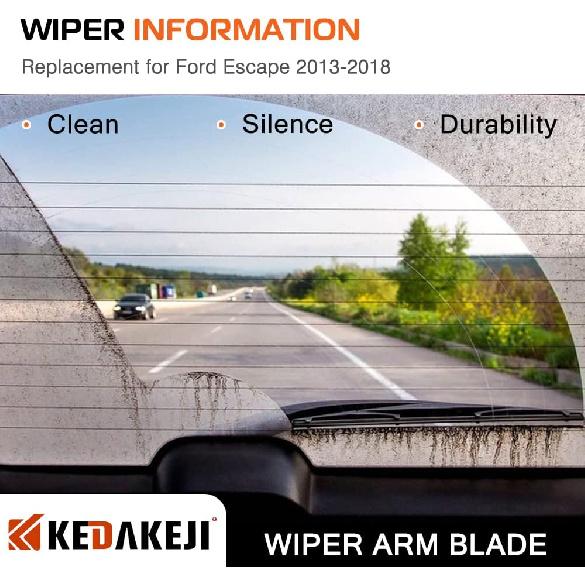 Rear Windshield Wiper Arm Compatible With Ford Escape 2013-2018 Vehicles, Back Windshield Wiper Set Replacement OEM BB5Z17526-C