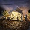 Tabletop Ornament Mould Flexible Silicone Mold for Nativity House Office Decoration Desktop Embellishment Making Molds