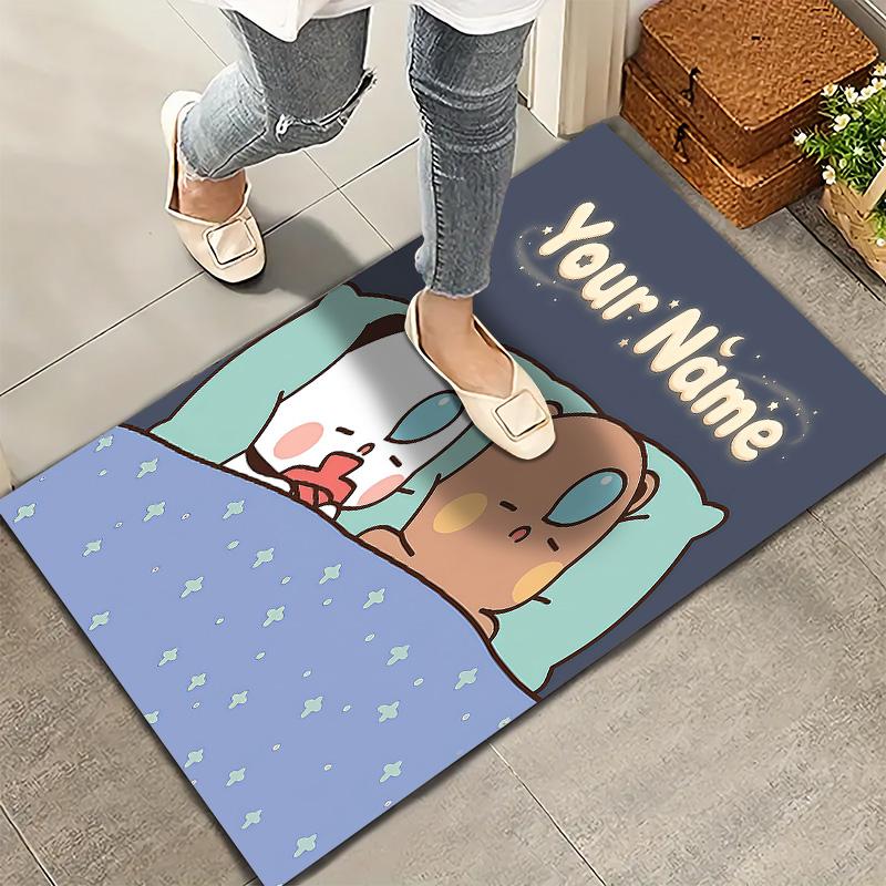 Peache Goma Custom Name Carpet Rug For Living Room Bedroom Home Sofa Decoration,Kids play Non-slip Floor Mat
