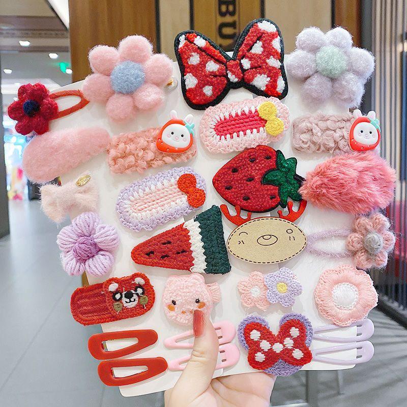 Autumn/Winter 2025 Lambswool Plush Hair Clip: Cute BB Clip Headwear for Women & Children