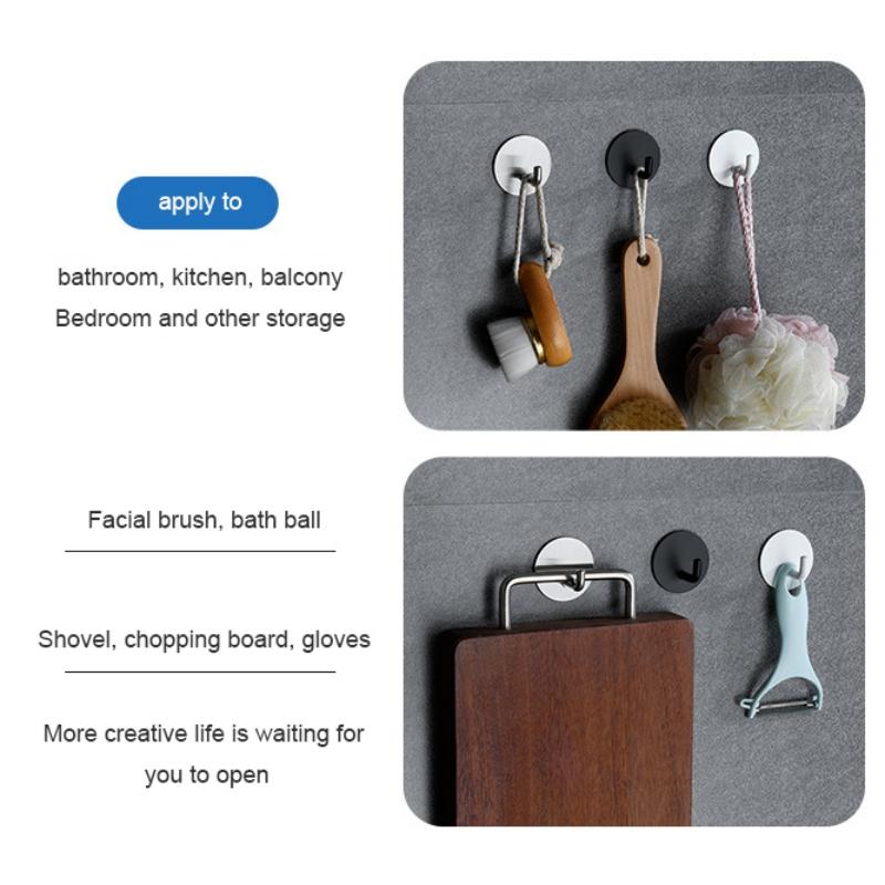 Adhesive Hooks 304 Stainless Steel Simple Practical for Clothing