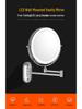 8-Inch Double-Sided LED Makeup Mirror: Wall-Mounted, Folding, Retractable, Lighted, Magnifying, Rechargeable Bathroom Vanity Mirror.