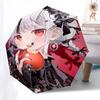 1pc Gothic Lolita Design Outdoor Umbrella - Automatic Opening/Closing, Portable 3-Fold Design, 8-Bone Iron Frame, Perfect Gift for Fans, Traveler