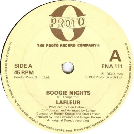 12inch Record LAFLEUR - Boogie Nights / Get Down Boogie ENA111 Proto 1983 UK Dance & Electronica Used