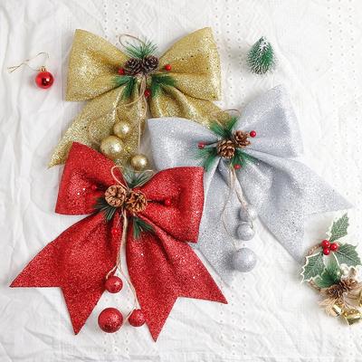 Luxury Christmas Tree Bow Decor, 1Pcs Diy Xmas Ornament For Home Party Gift, New Year  Decorations
