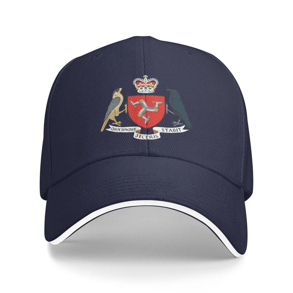 Coat of Arms of The Isle of Man Adjustable Baseball Cap Unisex Sandwich Dad Hat Golf Hat