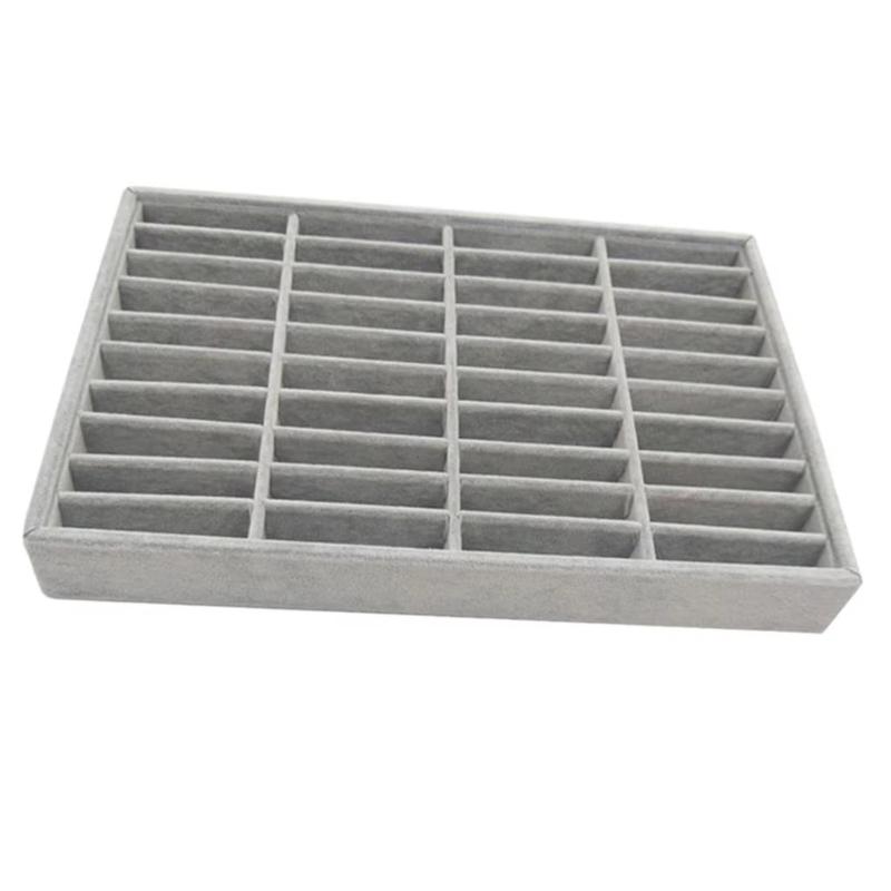 Stylish Velvet Bangle Tray With 40 Slot Inserts Display Stand For Watchbracelet Holder Case Jewelry Display Storage Rack