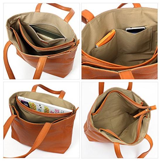 Dakota Gentle Leather Tote Bag, 1033510, Women's, Camel, DA-1033510-45