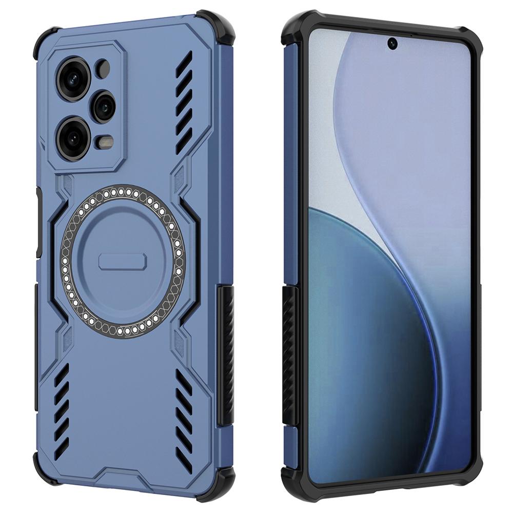 For Xiaomi Redmi Note 12 Pro 5G Magnetic Case Butterfly Armor Hollow Heat Dissipation PC+TPU Phone Cover