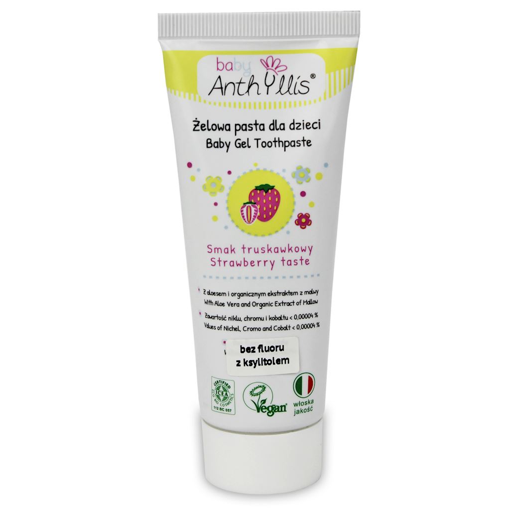 TOOTHPASTE FOR CHILDREN WITHOUT FLUORIDE FROM THE FIRST TOOTH, STRAWBERRY 75 ml - BABY ANTHYLLIS