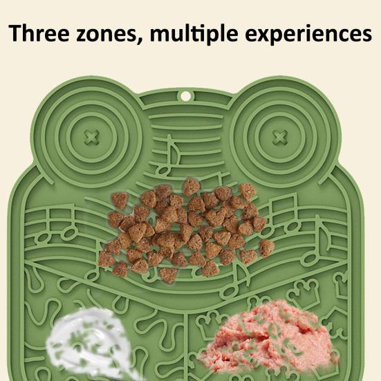 Pet Lick Mat, Suction Cup Slow Feeder Mat, Multi-Texture Design, Silicone Slow Feeding Mat for Cats And Dogs Thick Treat