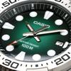 Casio Standard Analog Quartz Men's Watch MTD-140D-3AV, Green Dial, Metal Band