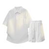 Mens 2 Piece Outfits Ultra Soft Comfy 1/4 Zip Golf Polo Shirt Shorts Set Tracksuits for Beach