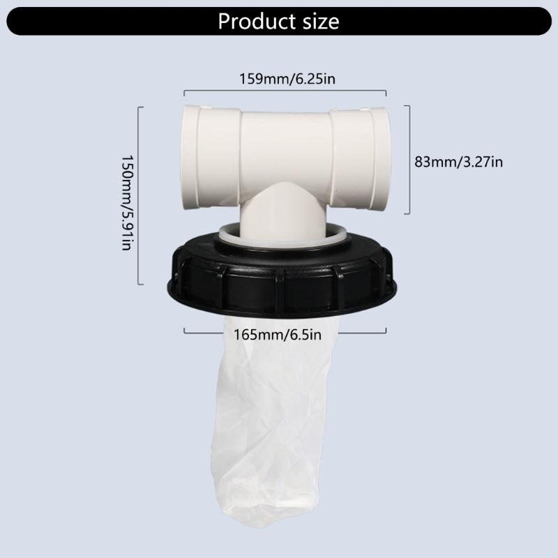 165mm IBC Nylon Mesh Lid Filter with Fine Mesh Designs For Water Storage Various Industries Tanks Filtration Mesh