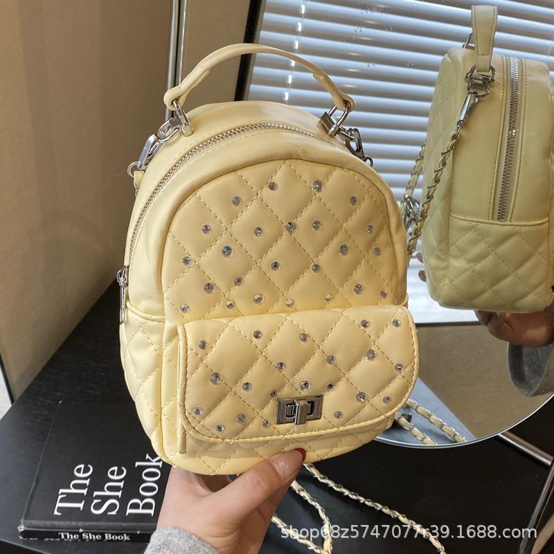 Xiaoxiangfeng backpack female 2025 new trendy fashion Korean backpack chain messenger bag travel small backpack female