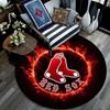 Boston Red Sox2 Round Area Rug,Carpet Rug for Living Room Bedroom Sofa Playroom Decor,Non-slip Floor Mat