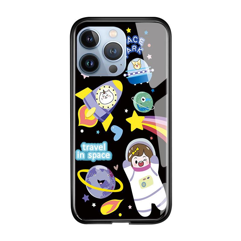 Pouzdro na telefon z tvrzeného skla pro iPhone 11 12 13 14 15 16 17 Redmi 10 12 14C Note10 Note14 Xiaomi 11Lite PocoC75 Měkký okraj Nárazuvzdorný Hladký kryt