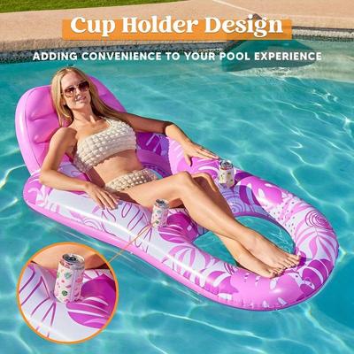 JOYFY Inflatable Adult Pool Floats Lounger Pool Float Lounge Raft Floaties Water Recliner Chair for Summer Water Party