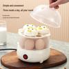 Stainless Steel Double-Layer Egg Steamer: Automatic Mini Breakfast Cooker