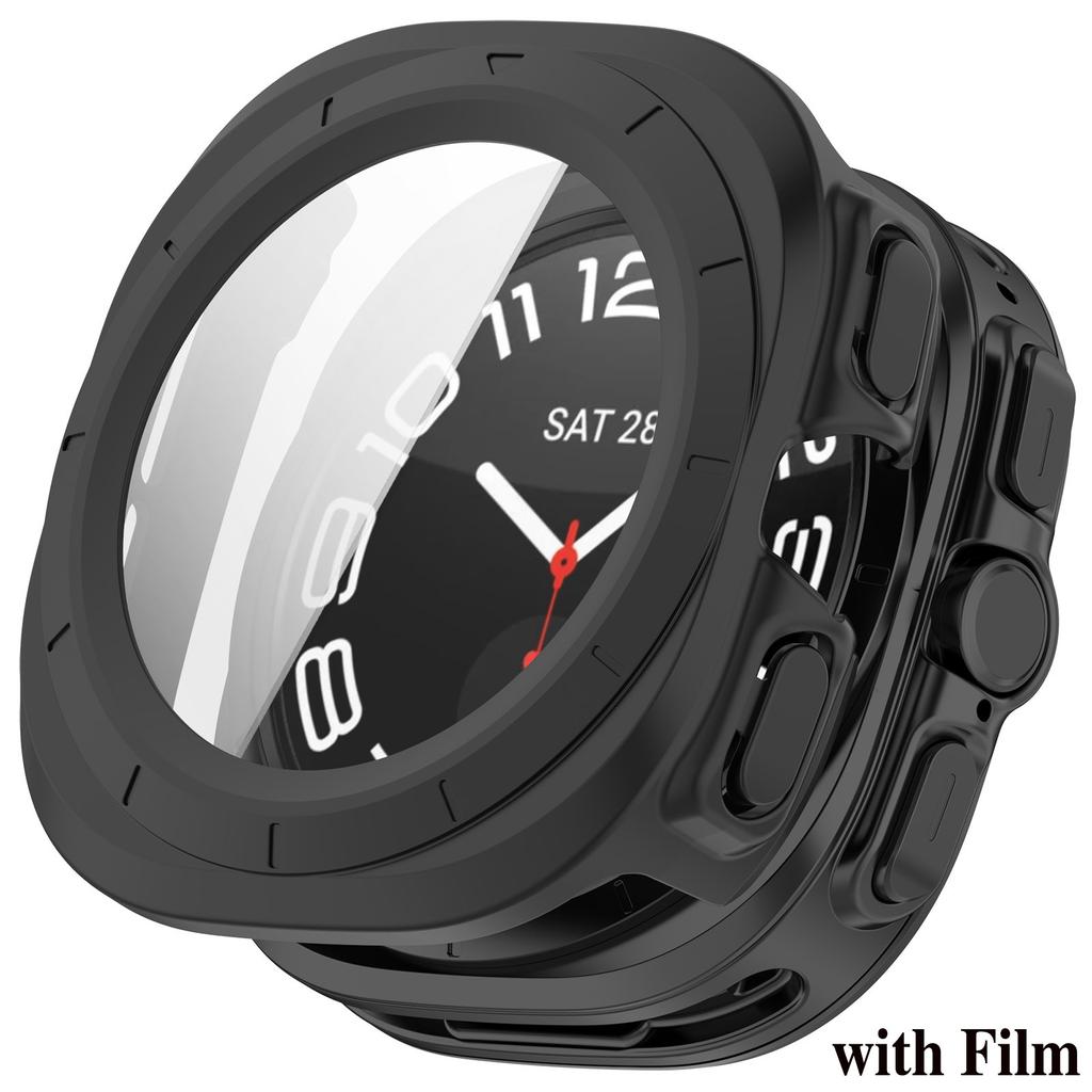 PC Case for Samsung Galaxy Watch 7 Ultra 47mm Tempered Glass Anti-scratch Screen Protector Bumper Protective Cover Accessories