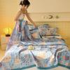 1pc Cotton Three-layer Gauze Towel Quilt Throw Blanket, Towel Blanket Bed Cover Summer Cooling Quilt, Soft Breathable Lightweight Cozy Blanke