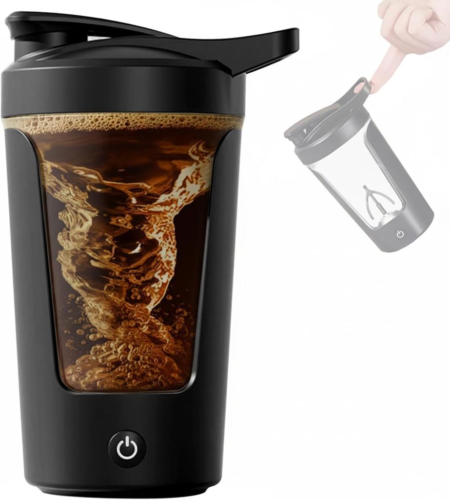 AJIGNA MART Electric Shaker Bottle, 15oz Protein Mixing Cup, USB Rechargeable Shaker Cups for Protein,Milk,Meal Replacement Shakes, Made with Tri