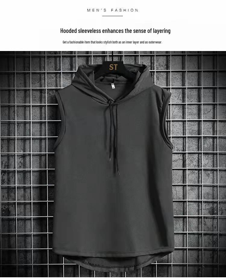 Men's Trendy Hooded Sleeveless Sport Vest