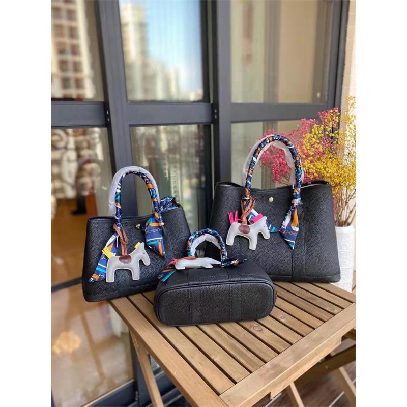 New Bag European and American Popular Women's Bag Garden Bag Canvas Shoulder Strap Portable Shoulder Messenger Bag Cowhide Bag