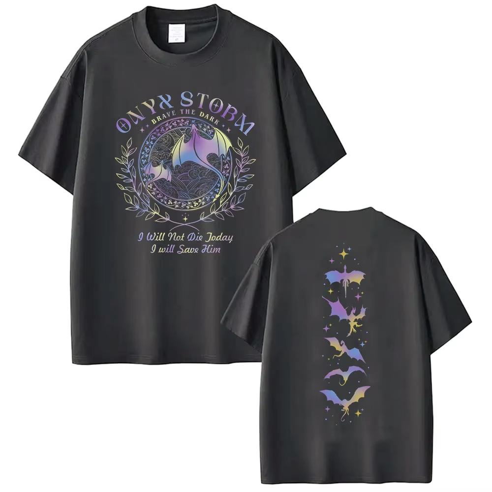 

Onyx Strom Fourth Wing Aesthetic Print T Shirts Basgiath War College Dragon Rider Graphic Tshirts Mens Women pure Cotton 4XL