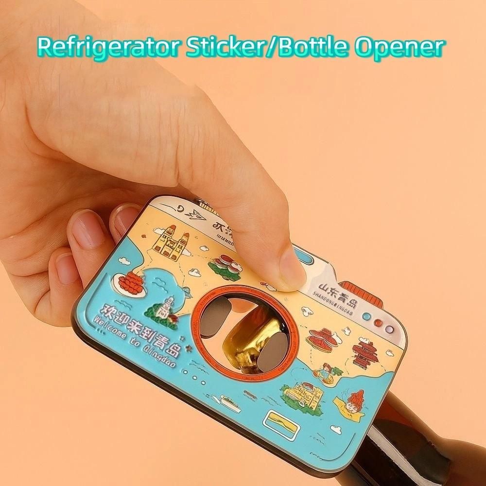 Dual Purpose Metal Bottle Opener Scenic Spots Design Tourism Opener Beer Opener  Kitchen