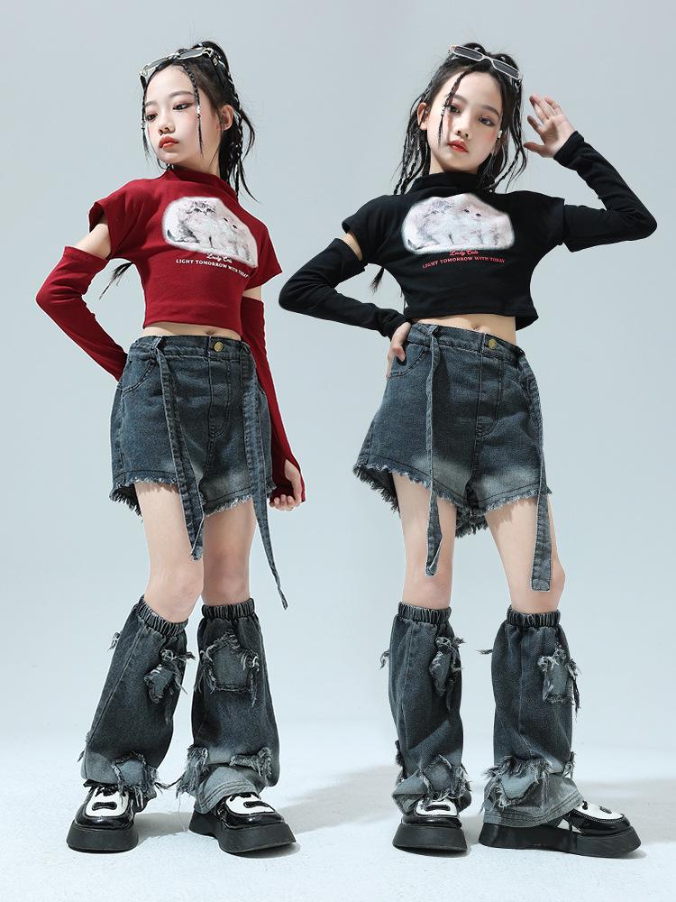 Girls' Trendy Hip Hop Jazz Dance Costumes - Sweet & Cool Street Performance Outfits