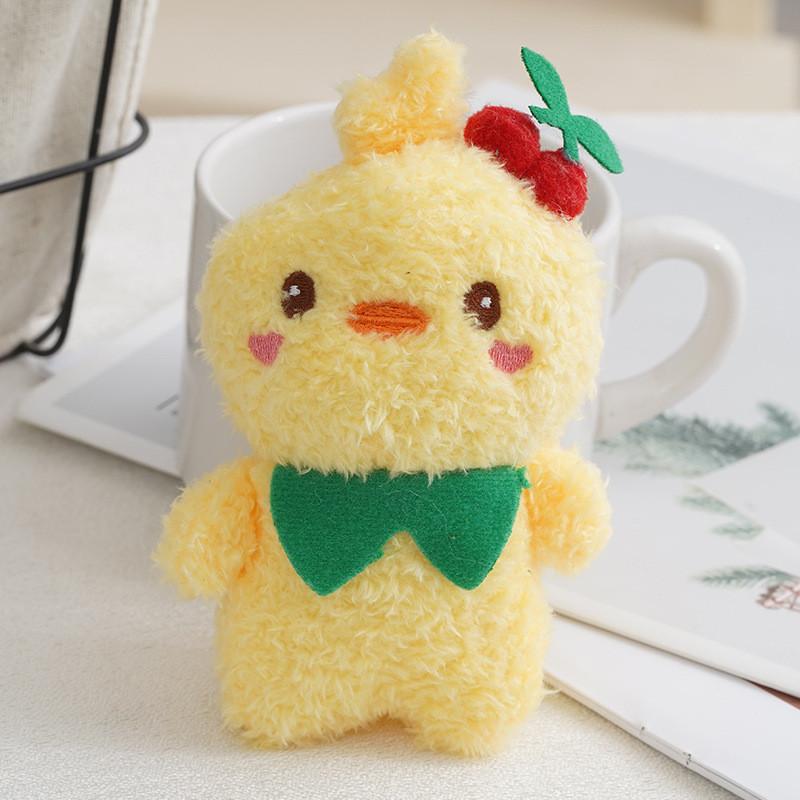 Adorable Plush Chicken Cherry Duck 12cm Pp Cotton Stuffed Animal Gift For Girls