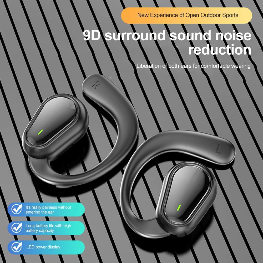 Bluetooth 5.3 Headphones Wireless Sports Headsets Ear Hook Earphones Waterproof HiFi Stereo Noise Reduction Earbuds for Android iOS Workout Gym Sports
