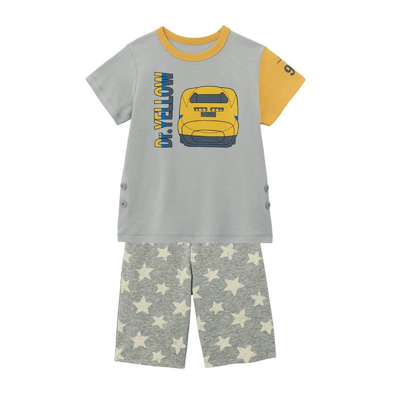 Summer Boys' Home Wear Suit Pure Cotton Kids Thin Short-Sleeved Shorts Two-piece Set Air Conditioning Clothes Motor Car 90-150