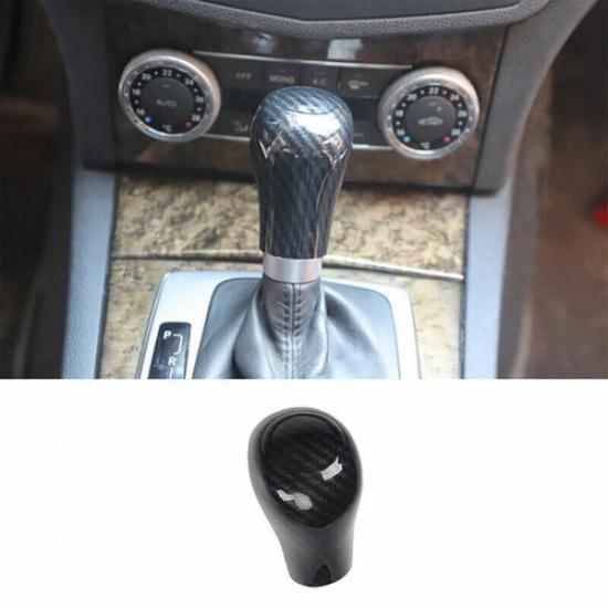 Inner Gear Shift Knob Cover Trim For Mercedes-Benz GLK 2009-2015 Carbon Fiber
